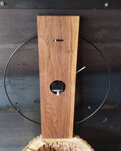 Load image into Gallery viewer, Large 20x25 Modern Rustic Walnut and Steel Wall Clock
