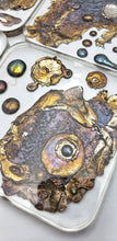 Load image into Gallery viewer, Clear Bismuth and Resin Coasters/ Modern/Bling/ Statement piece/ Modern/Art/Artful/Artwork
