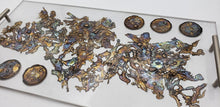 Load image into Gallery viewer, Bismuth and Resin Serving Tray- Clear Resin- Element 83- One Of A Kind- Piece Of Art- 12x24 Tray- Turn Food Into Art- Foodie Heaven- Unique
